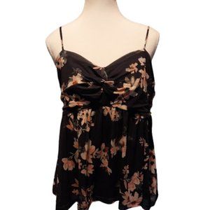 Maurice's women's blue floral tank top